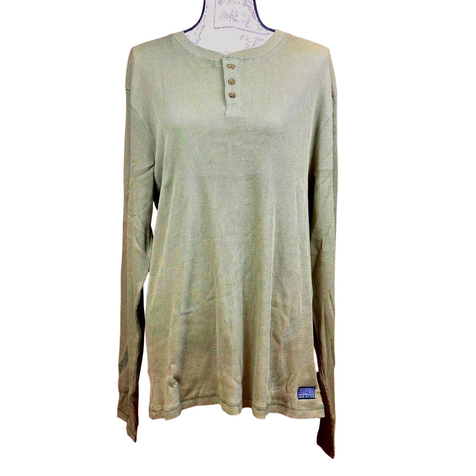 Other Buffalo Nirvana Long Sleeve Henley Olive Mens XXL Size US XXL / EU 58 / 5 - 3 Thumbnail