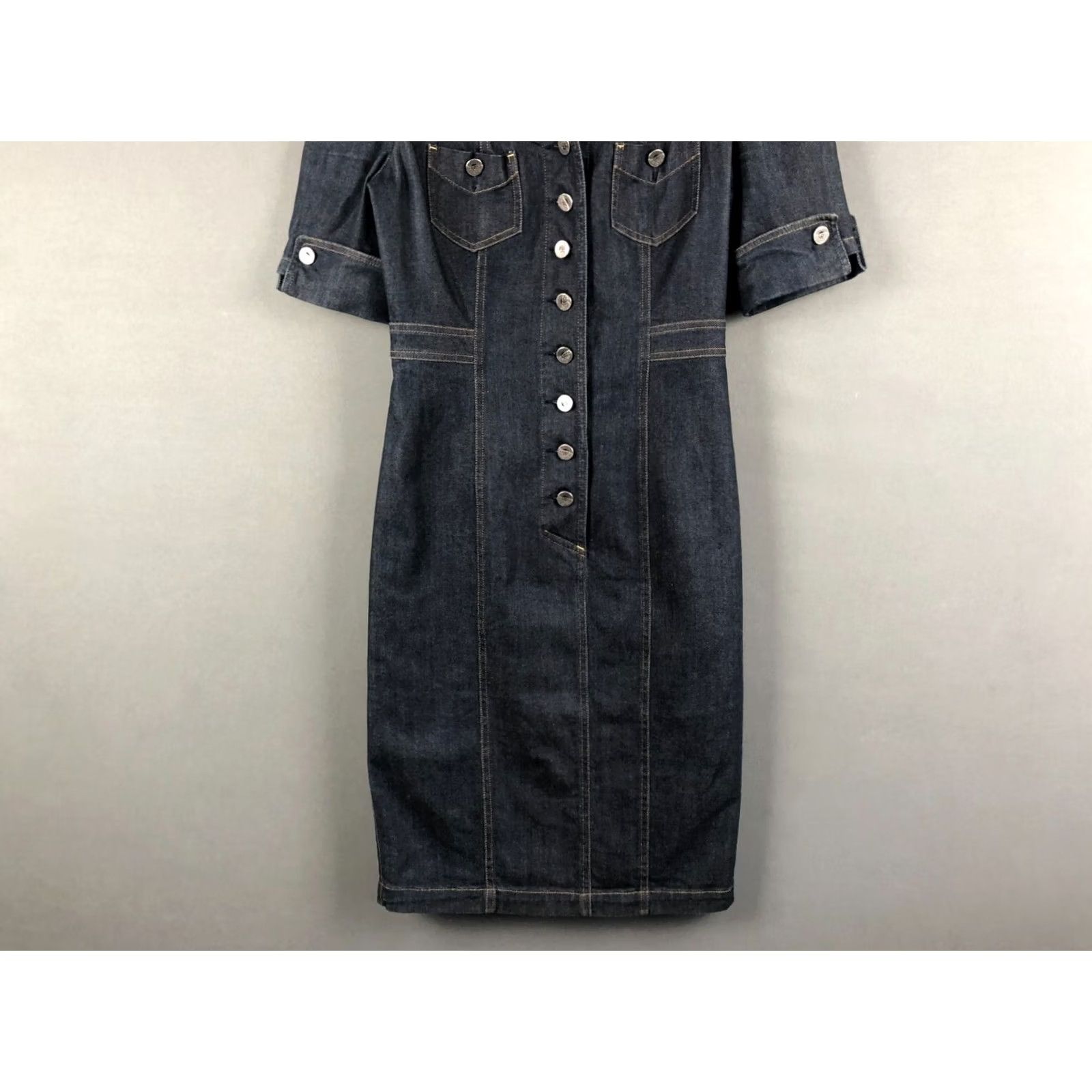 Miss Sixty Miss Sixty Denim Dress S Blue Cotton Casual Knee Length Button Chest Pockets Womens Modern Vintage: No N/A Menus Size S / US 4 / IT 40 - 5 Thumbnail
