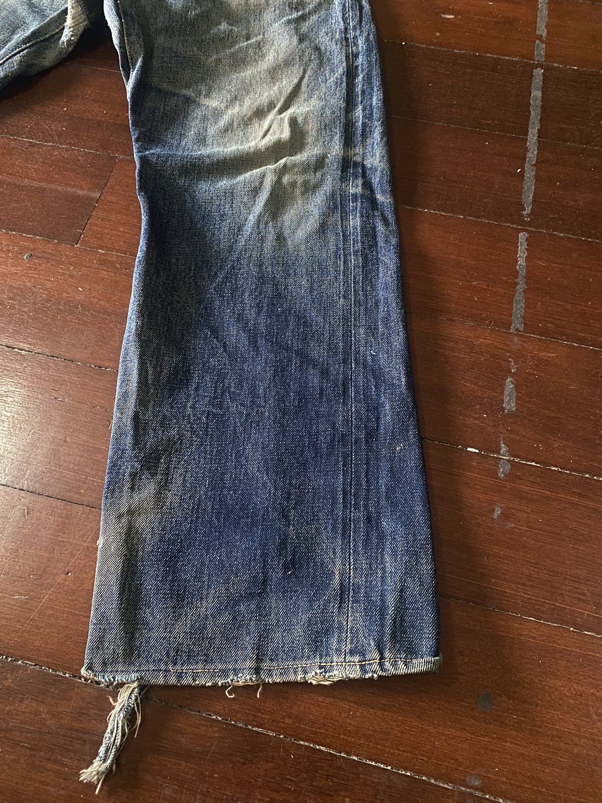 Vintage DENIME JAPAN Vintage Honeycomb Rusty distressed rework B1 Size US 31 - 7 Thumbnail