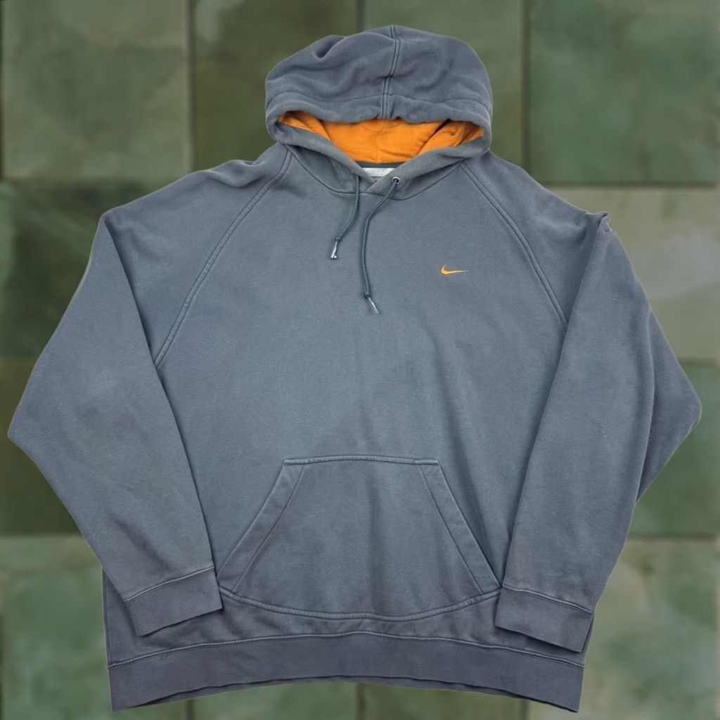 Nike VINTAGE Nike Hoodie Adult 2XL Silver Tag Y2K Orange Check Pullover Sweatshirt Gray Size US XXL / EU 58 / 5 - 1 Thumbnail