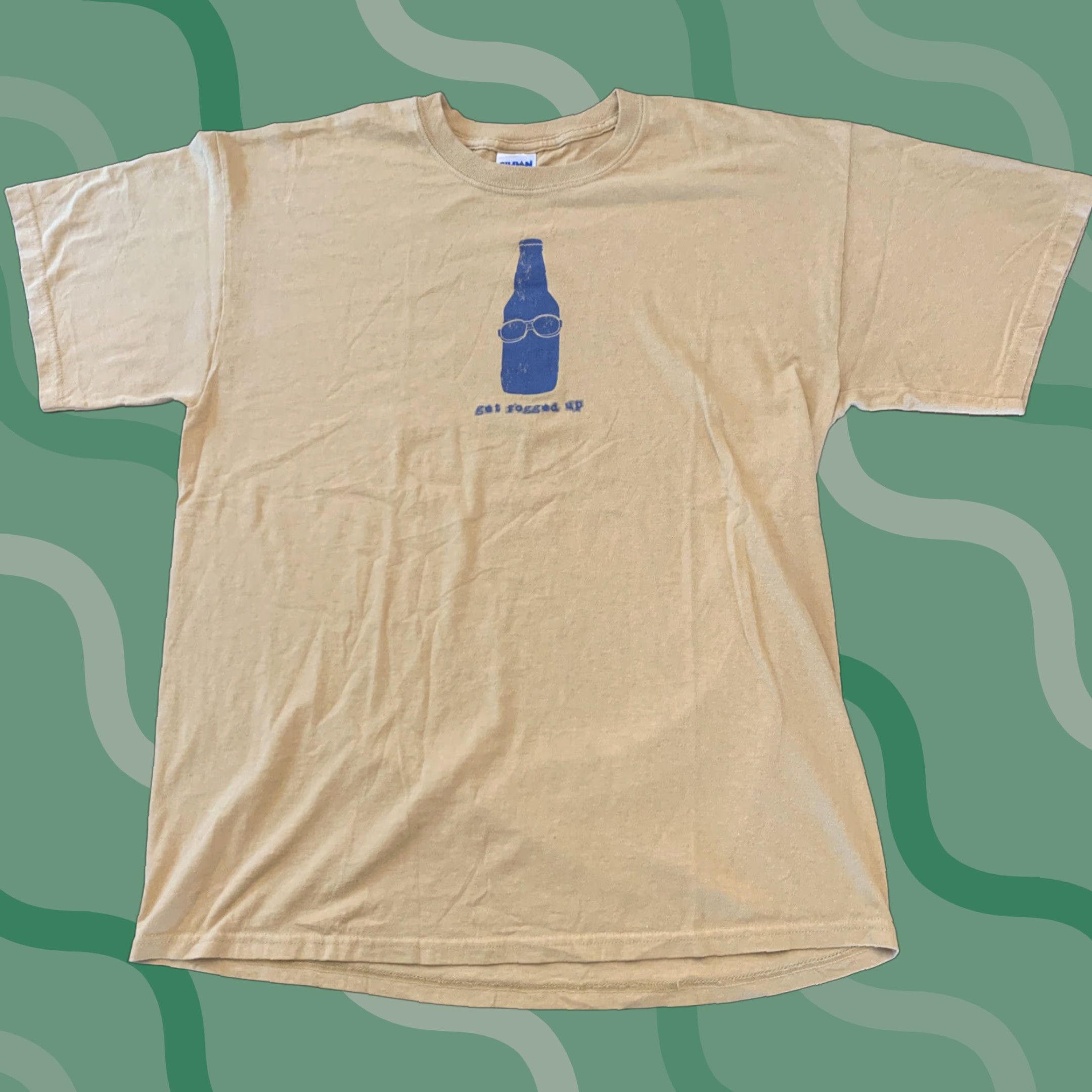 Gildan VINTAGE Fat Head Brewing Co. Goggle Fogger Shirt Adult L Yellow Beer Theme Mens T-Shirt Size US L / EU 52-54 / 3 - 1 Thumbnail