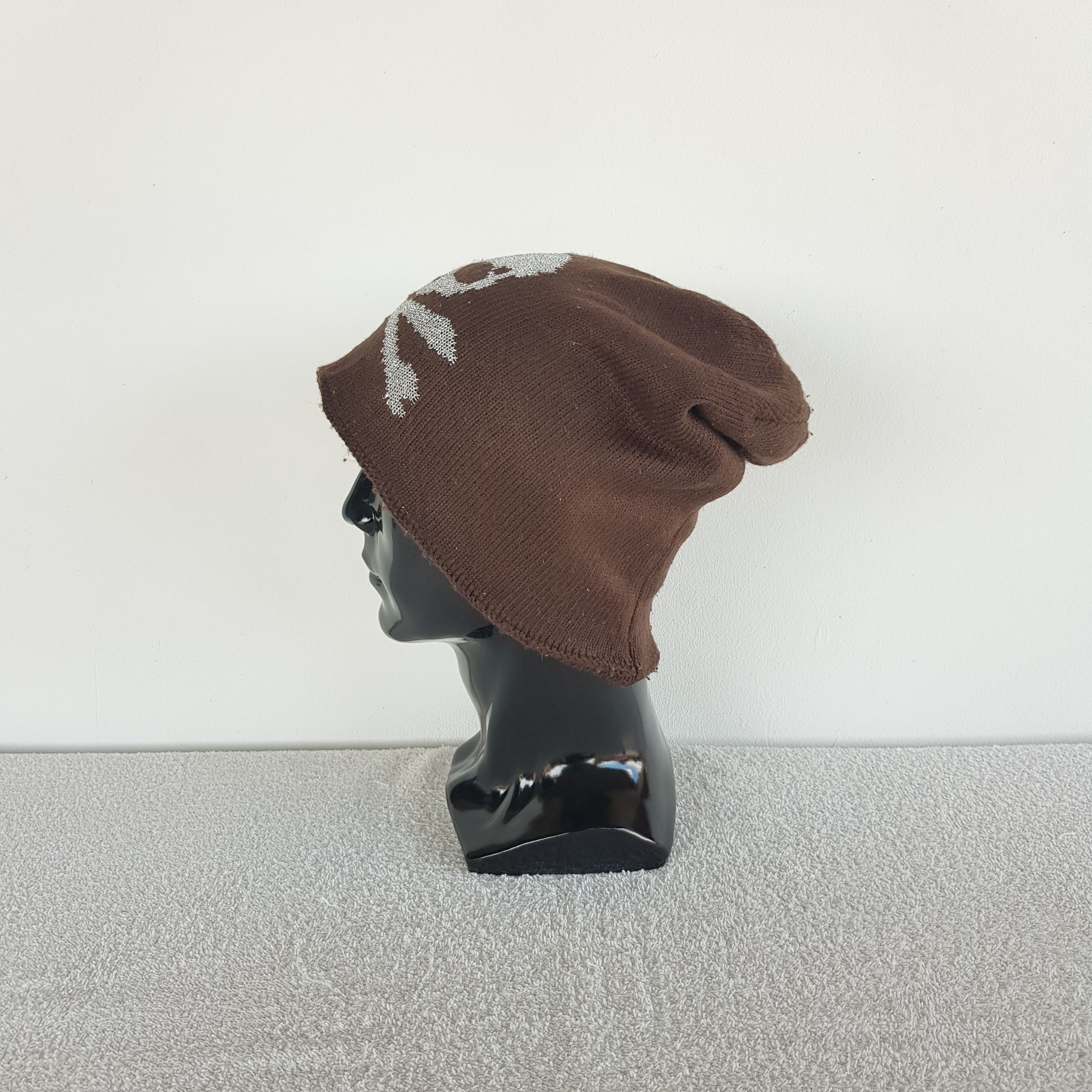 Japanese Brand Vintage Skulls Beanie Ribbed Knit Snow Caps Hats. Size ONE SIZE - 4 Thumbnail