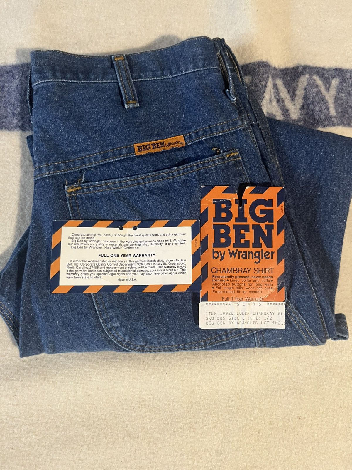 1970s Big Ben by wrangler workwear jeans