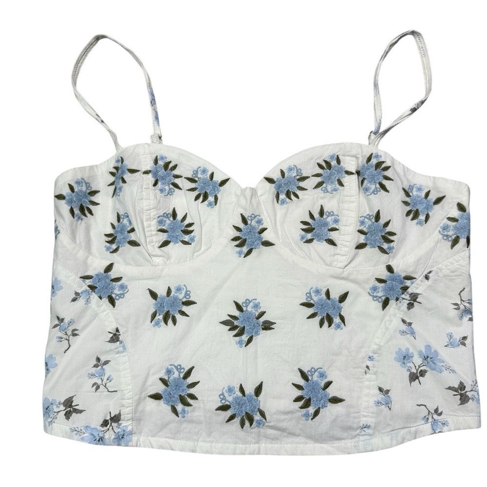 Free People NWT New $98 Free People Wild Flowers Embroidered Bustier Te Size M / US 6-8 / IT 42-44 - 3 Thumbnail