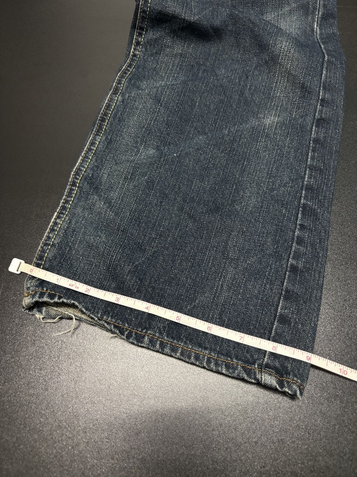 Japanese Brand Jack Serika Embroidery Wide Flare Denim Jeans Size 31" - 13 Thumbnail