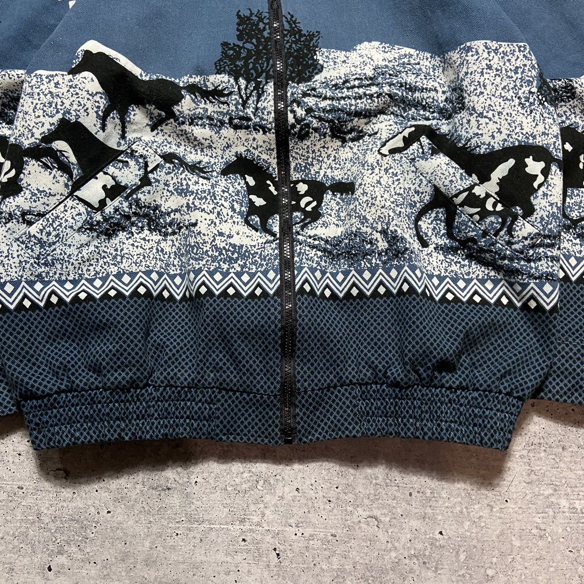 Vintage 📌 Vintage Jacques Lorant “Wild Horses” Denim Jacket Size US L / EU 52-54 / 3 - 4 Thumbnail