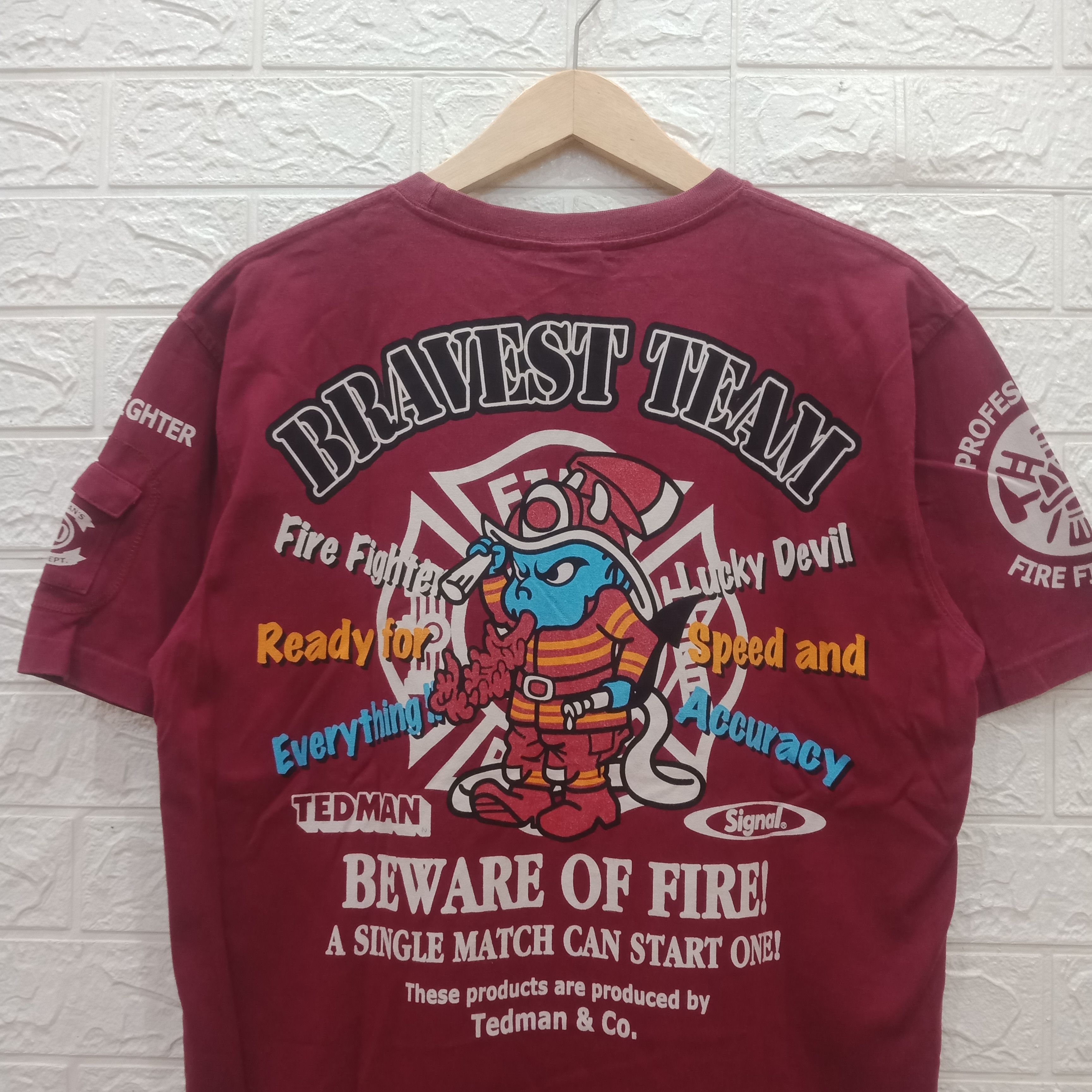 Tedman Vintage ted company fire fighter small pocket t-shirt Size US M / EU 48-50 / 2 - 3 Thumbnail
