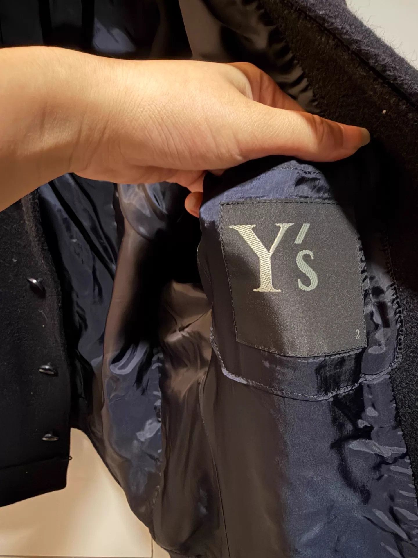 Yohji Yamamoto Yohji Y's Wool Jacket YSL Vibe Blue-Black 2 9/10 Unique Size US M / EU 48-50 / 2 - 3 Thumbnail