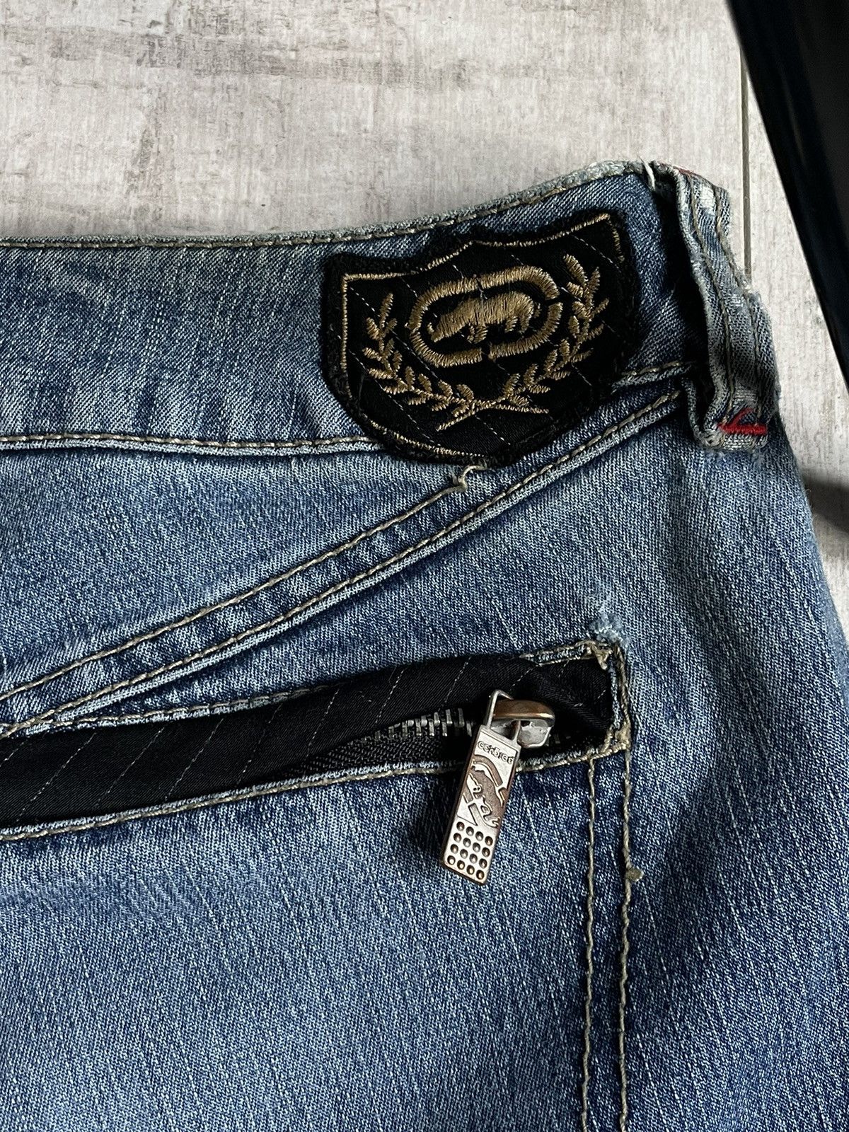 Ecko Unltd. Vintage 00’s Ecko Unltd Flare Y2K Denim Jeans Distressed Size 28" / US 6 / IT 42 - 6 Thumbnail