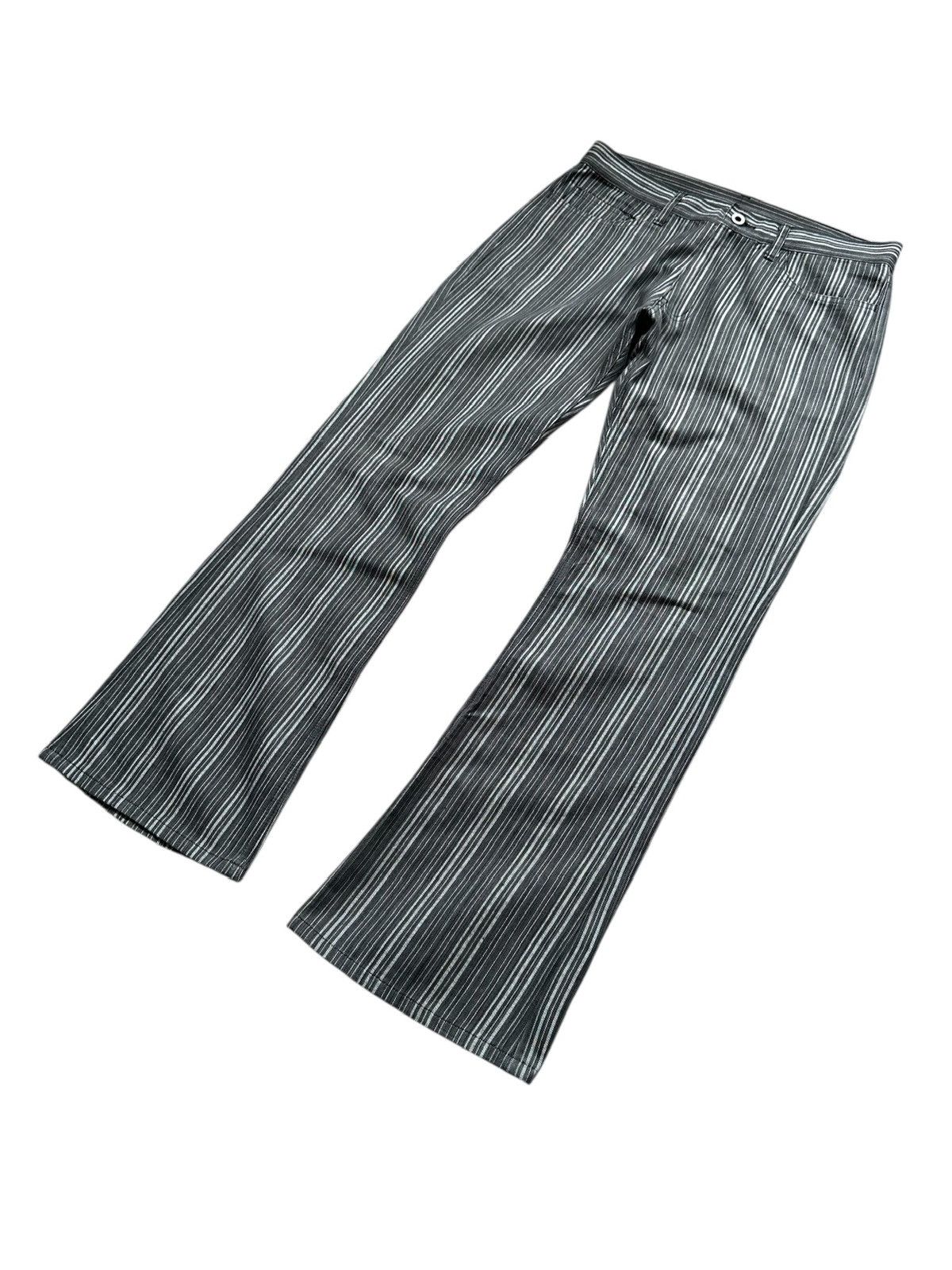 Share Spirit Homme 2000's Edge Rupert Wabash stripe denim flared jeans Size US 31 - 3 Thumbnail