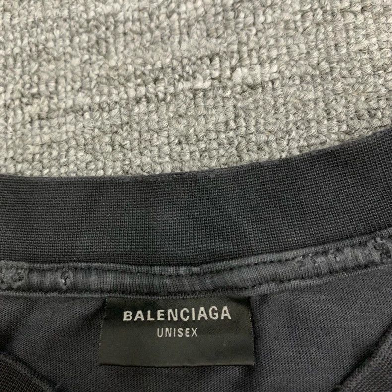 Balenciaga Balenciaga Black water-wash distressed 3B dissolved logo s Size US XL / EU 56 / 4 - 6 Thumbnail
