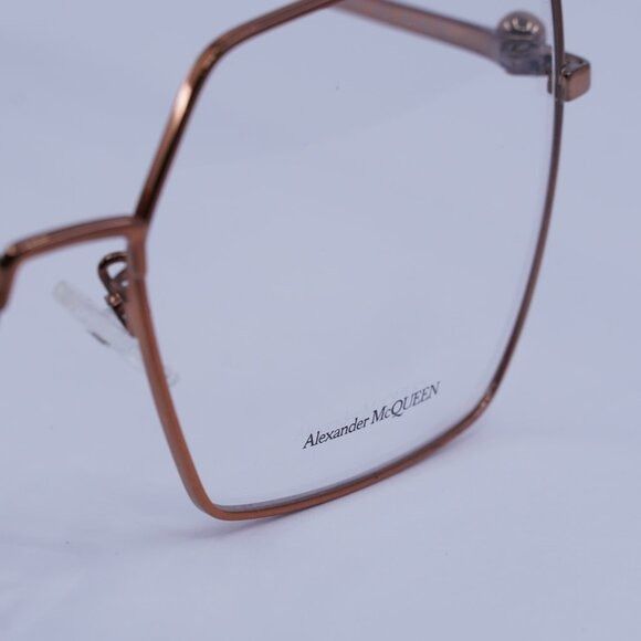 Alexander McQueen Alexander McQueen AM0276O 003 Eyeglasses Nude 57mm Square Size ONE SIZE - 3 Thumbnail