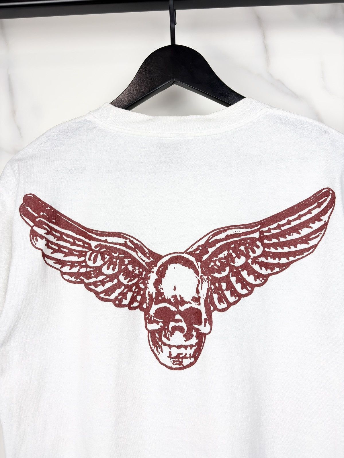 Chrome Hearts Chrome Hearts Vintage Red Foti Skull Logo Pocket Tshirt Size US M / EU 48-50 / 2 - 3 Thumbnail