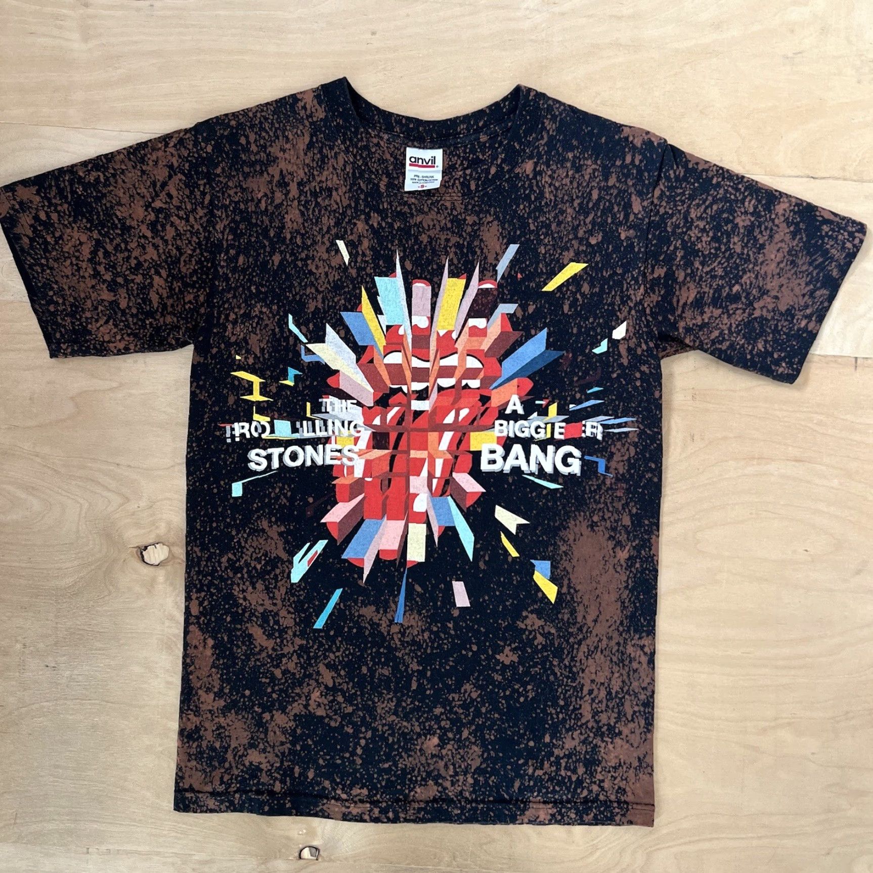 Anvil VINTAGE Rolling Stones A Bigger Bang Tour Shirt Small Black Mens T-Shirt Rock Music Band Logo Cute Size US S / EU 44-46 / 1 - 2 Thumbnail