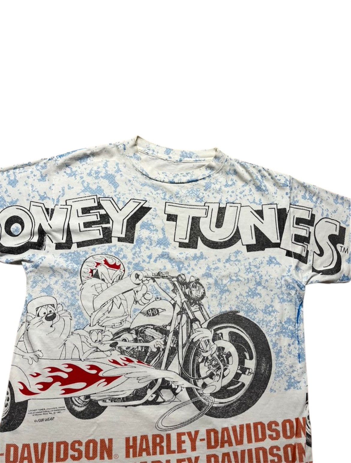 Vintage Vintage Looney Tunes X Harley Davidson Tee Size US L / EU 52-54 / 3 - 2 Thumbnail