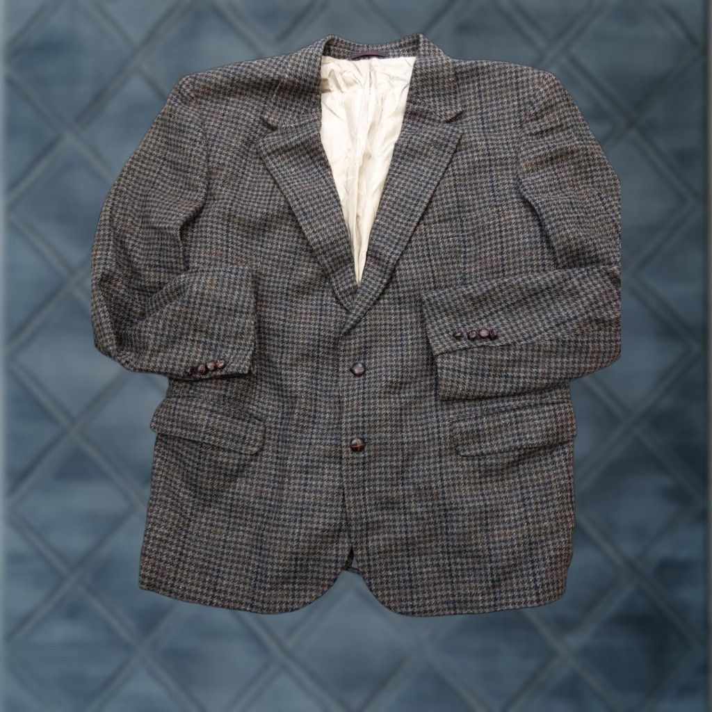 Etienne Aigner Etienne Aigner Blazer Mens 50R Brown Check Tweed Sport Coat Jacket Classic Size 50R - 1 Thumbnail