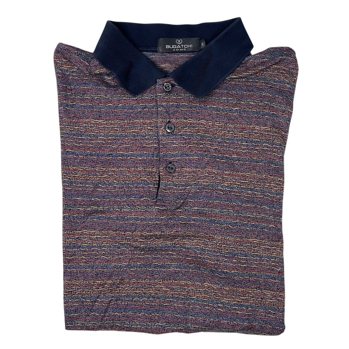 BUGATCHI Bugatchi Uomo Polo Shirt Multicolor Golf Short Sleeve Size US XL / EU 56 / 4 - 1 Thumbnail