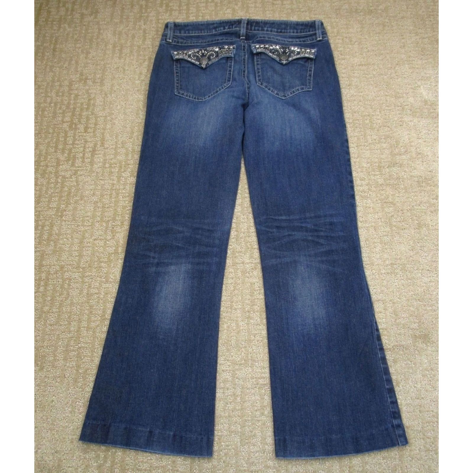 Wrangler Wrangler Jeans Rock 47 Bootcut Women 32x30 Blue Denim 5-Pocket Logo Cowboy Star Wrangler Rock 47 by Wrangler Women Jeans Blue Bootcut 32x30 Size 24" / US 00 / IT 34 - 3 Thumbnail