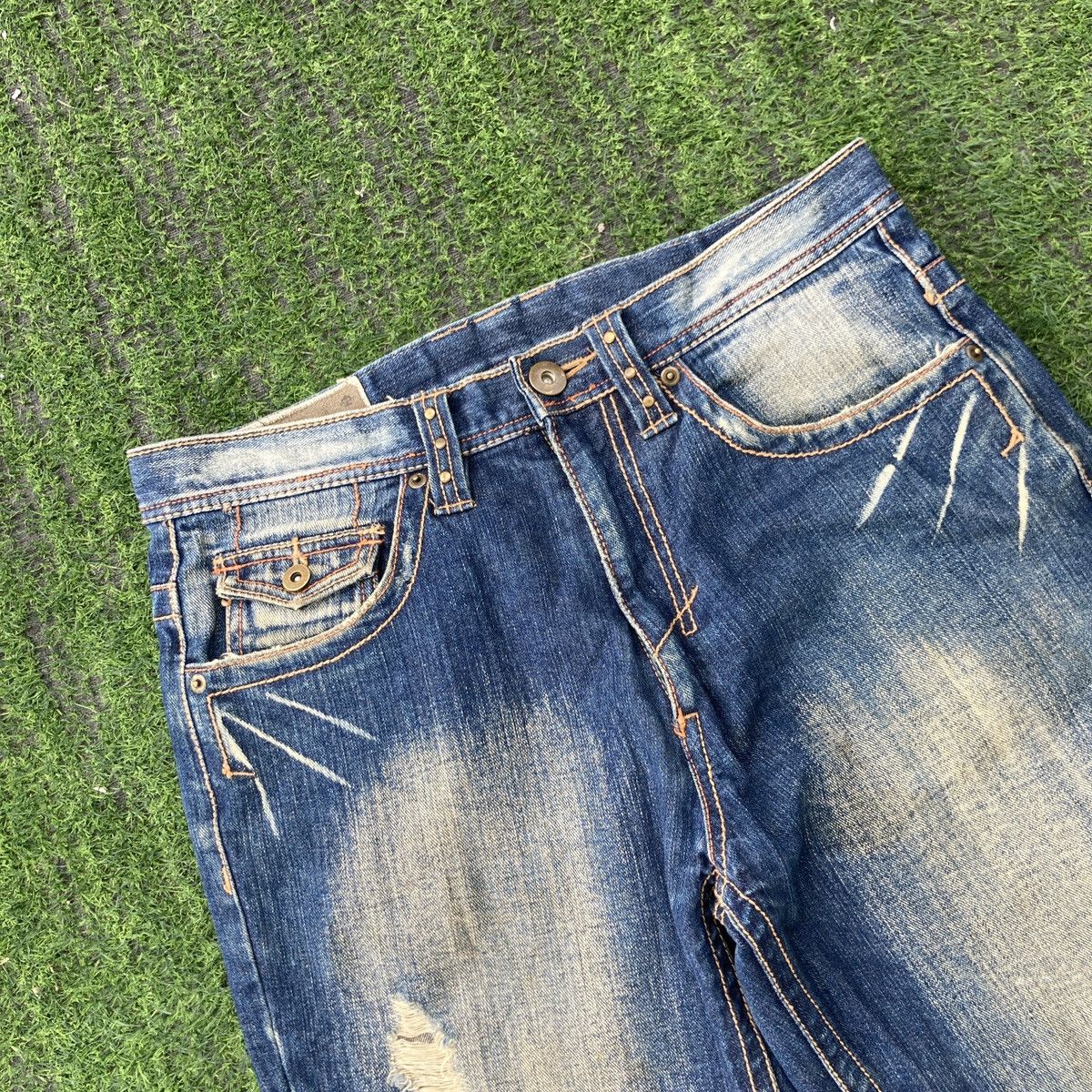 Hysteric Glamour × If Six Was Nine MANIPULATOR FLARED DISTRESSED JEANS Size US 32 / EU 48 - 3 Thumbnail