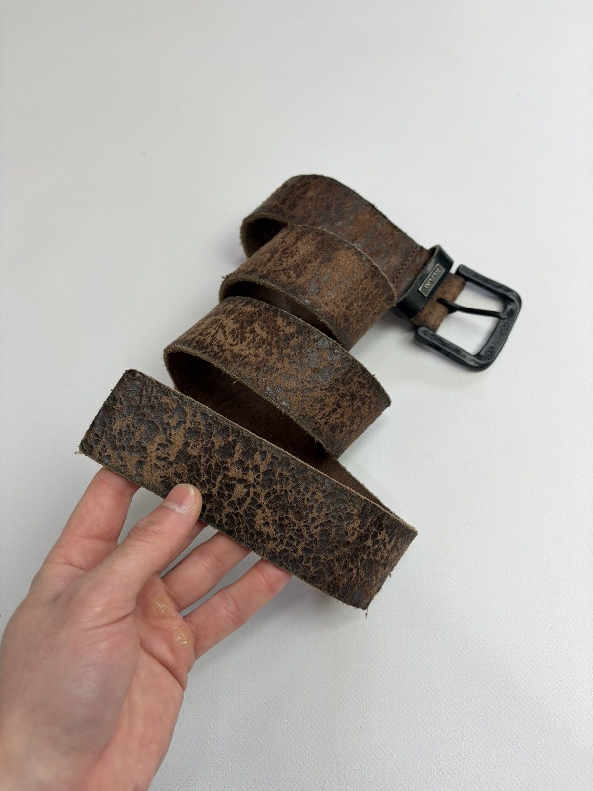 Hysteric Glamour Vintage Replay Distressed Leather Belt Archive Italian Brand Size 34 - 5 Thumbnail