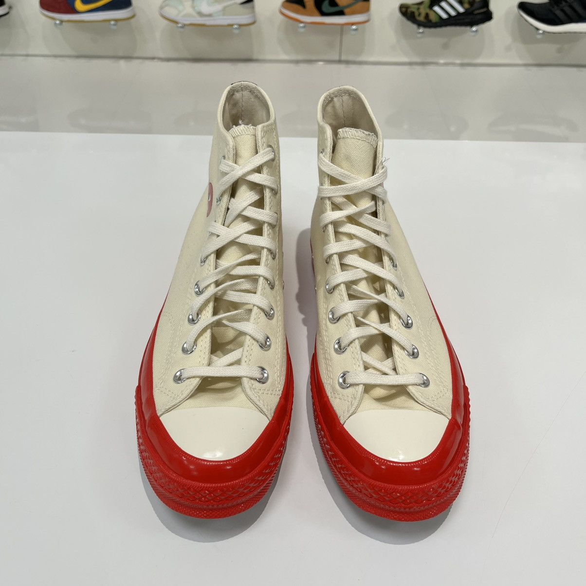 Comme des Garcons × Converse Converse Chuck Taylor All Star 70 Hi x CDG Play Red Midsole Size US 10 / EU 43 - 10 Thumbnail