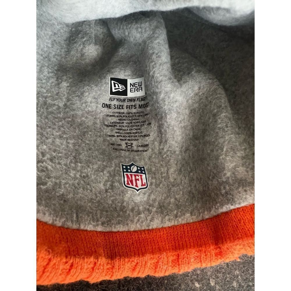 New Era Denver Broncos New Era Orange Marl Cuffed Knit Hat with Pom Size ONE SIZE - 6 Thumbnail