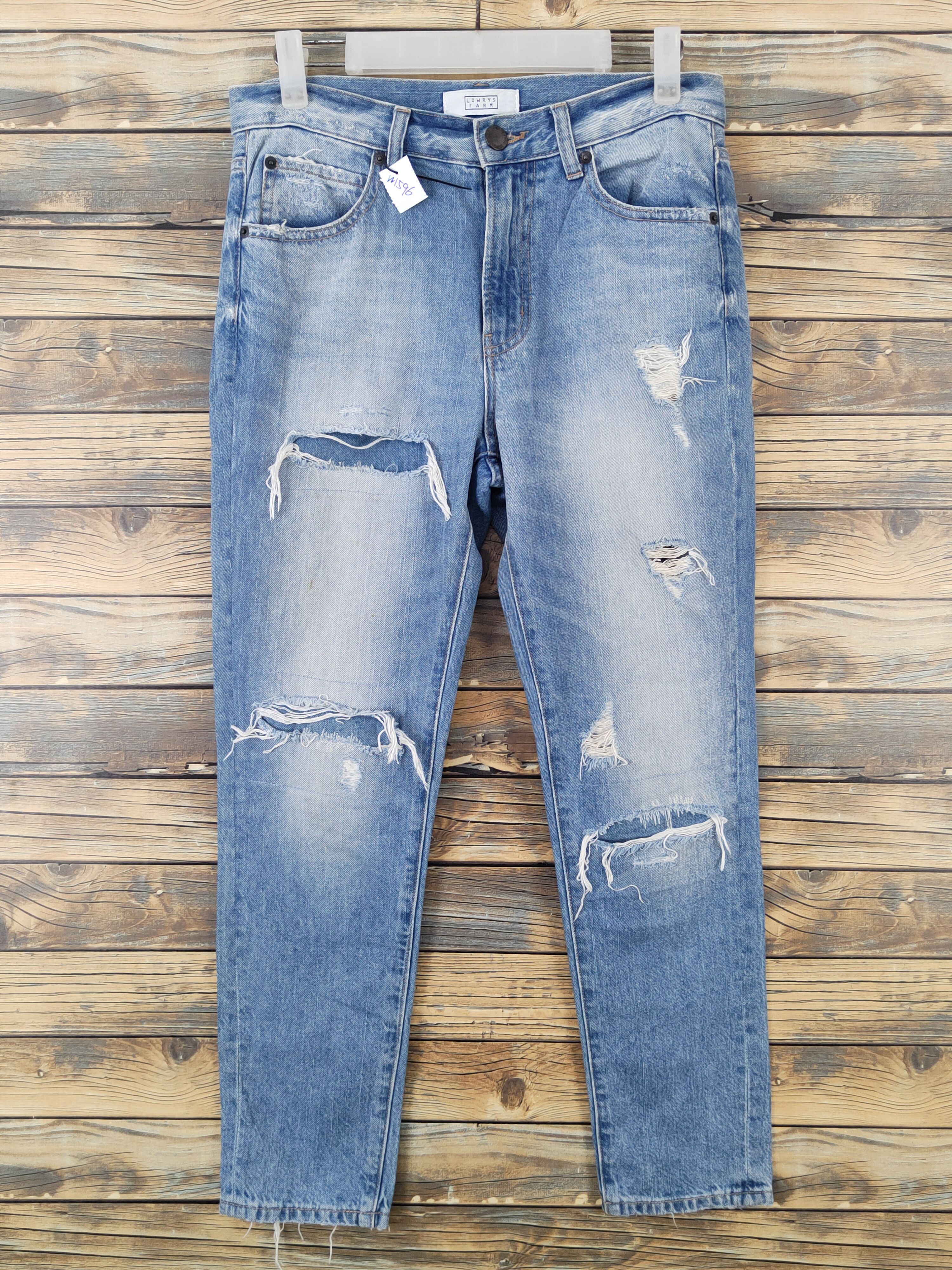 LOWRYS FARM × Vintage Lowrys Farm Blue Distressed Ripped denim Jeans #W1596 Size US 30 / EU 46 - 1 Thumbnail