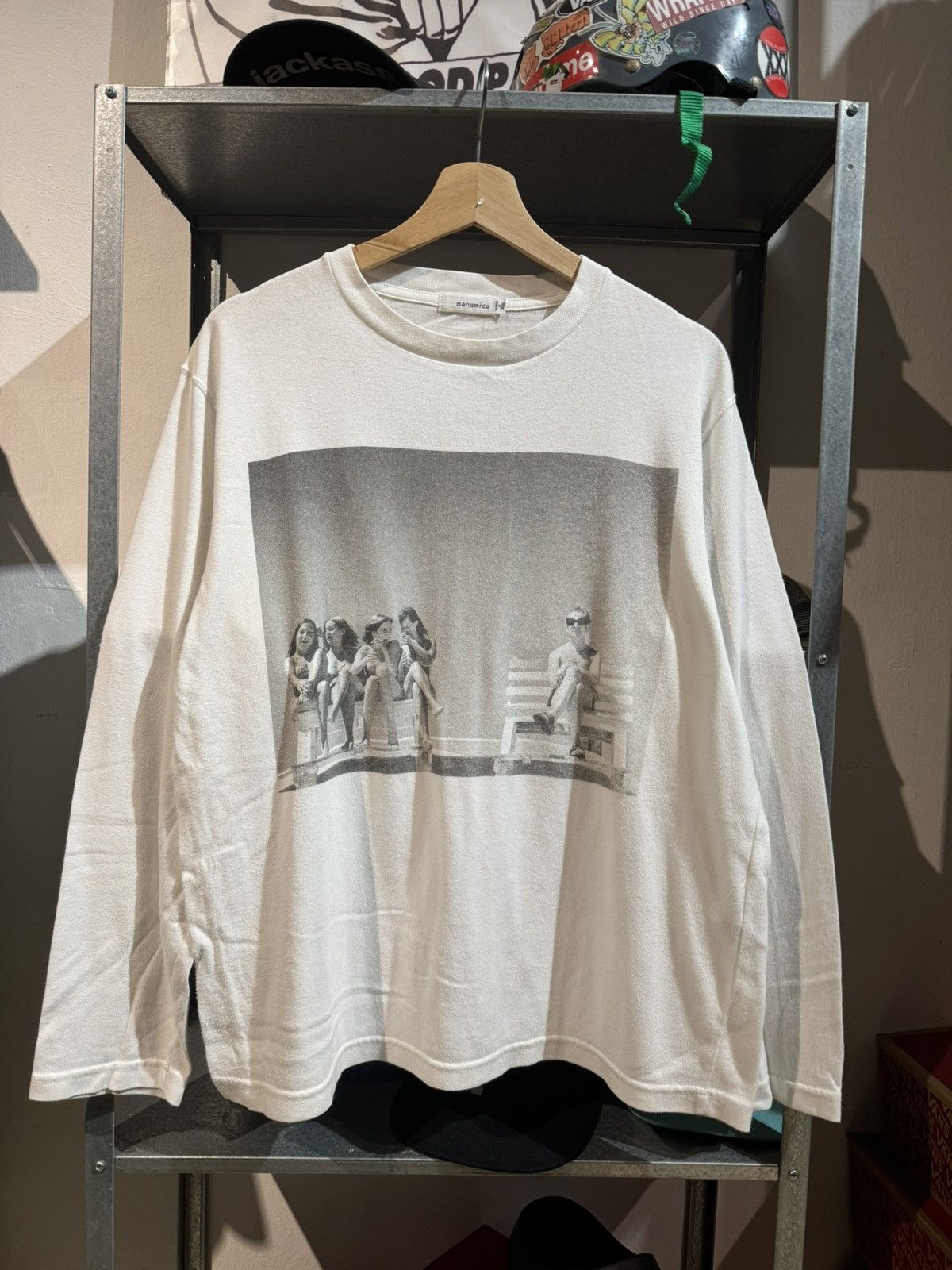 Nanamica Nanamica Photo Tee Lonsgleeve White Tee Size XS / US 0-2 / IT 36-38 - 1 Thumbnail