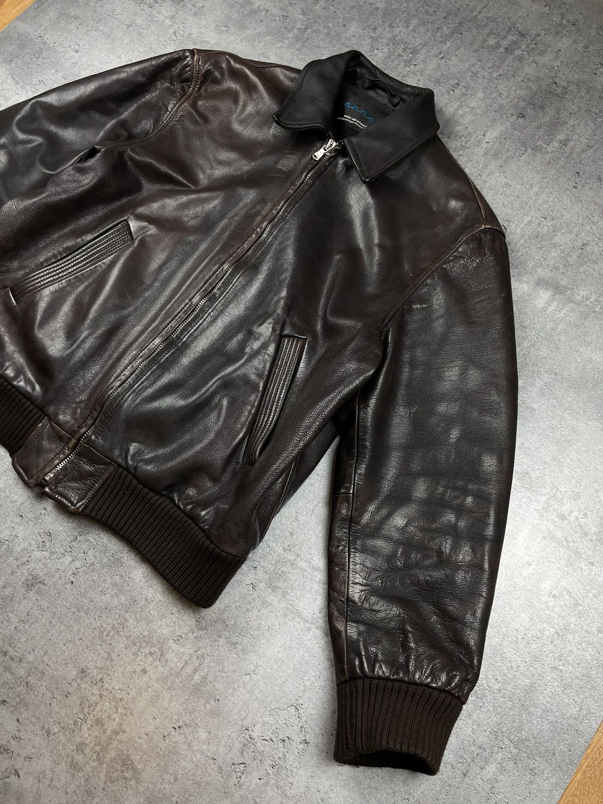 Designer × Japanese Brand Leather jacket vintage retro boxy black affliction 90s 00s Size US M / EU 48-50 / 2 - 3 Thumbnail