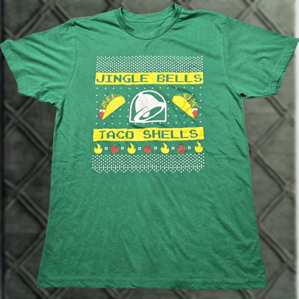 Bell Taco Bell Shirt Mens L Green Jingle Bells Taco Shells Logo Graphic Crewneck Christmas Size US L / EU 52-54 / 3 - 1 Thumbnail