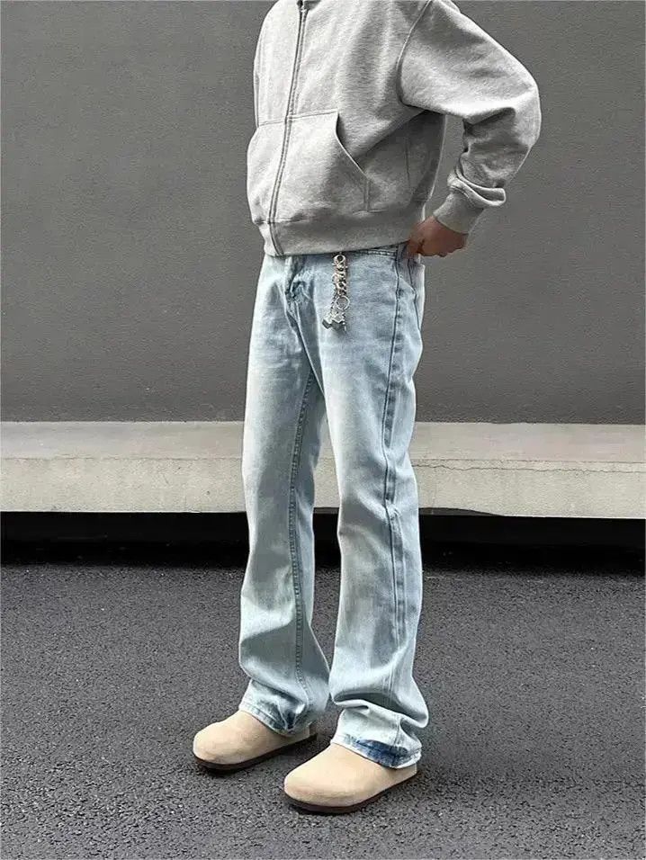 Japanese Brand Retro straight leg flared jeans Size US 30 / EU 46 - 1 Thumbnail