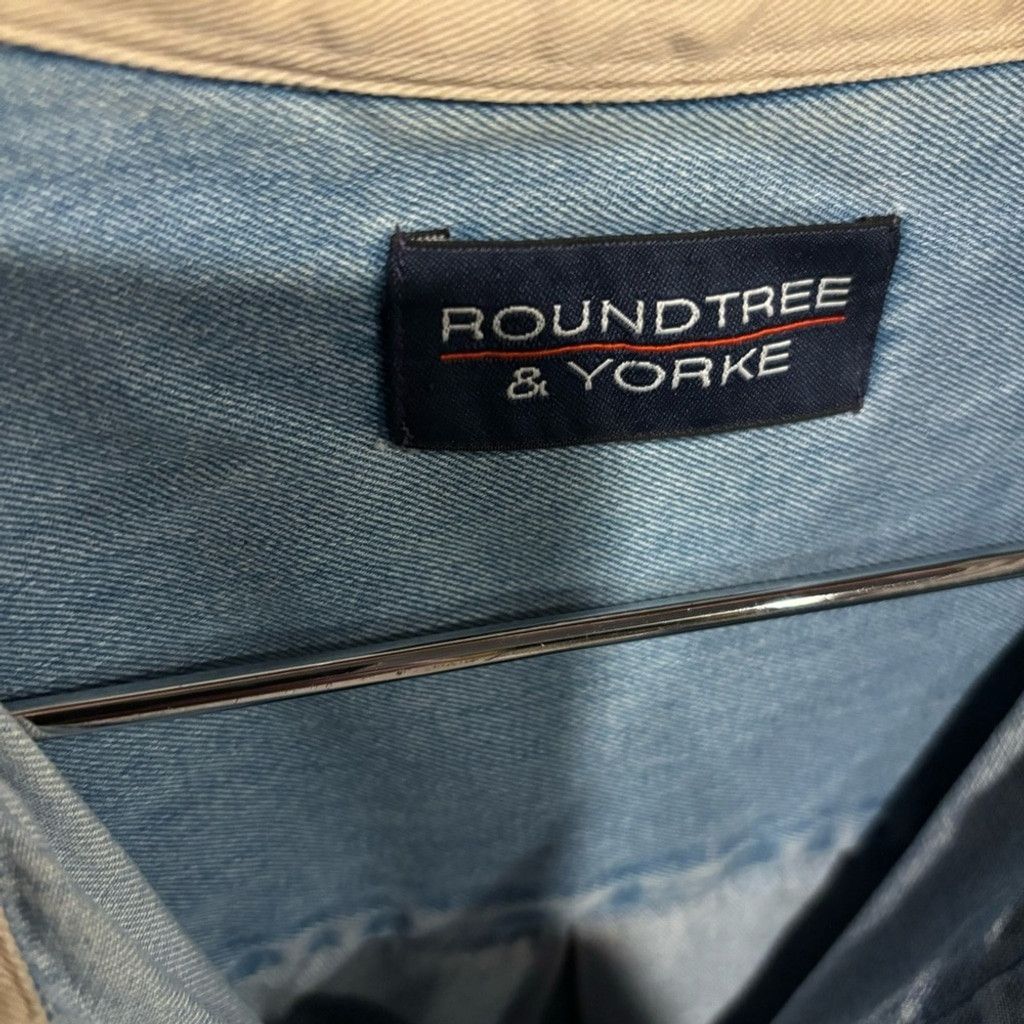 Roundtree & Yorke Men’s Roundtree & Yorke Denim Button Down Shirt Size US XXL / EU 58 / 5 - 3 Thumbnail