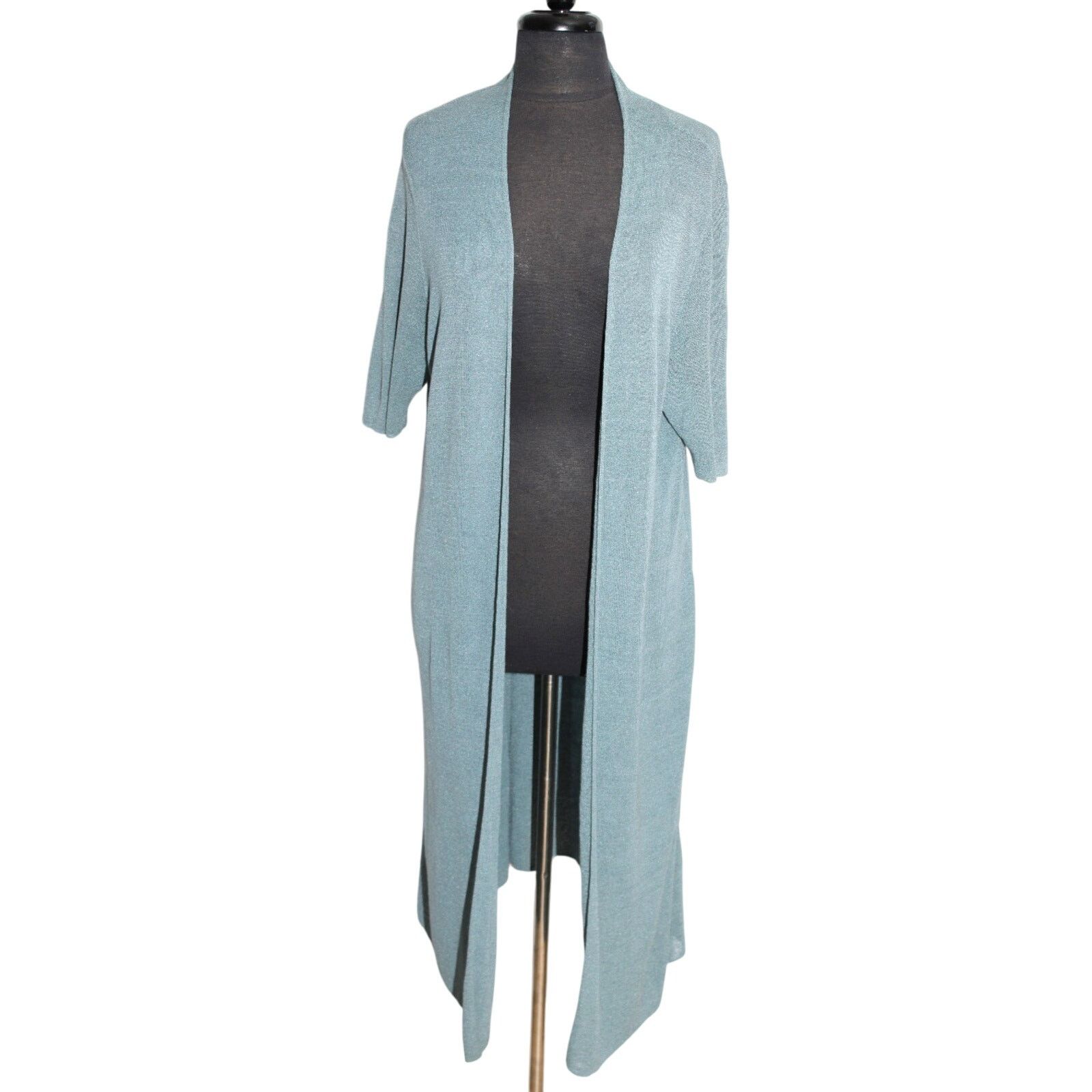 Eileen Fisher EILEEN FISHER Open Front Long Knit Linen Jacket Cardigan XL Size XL / US 12-14 / IT 48-50 - 1 Thumbnail