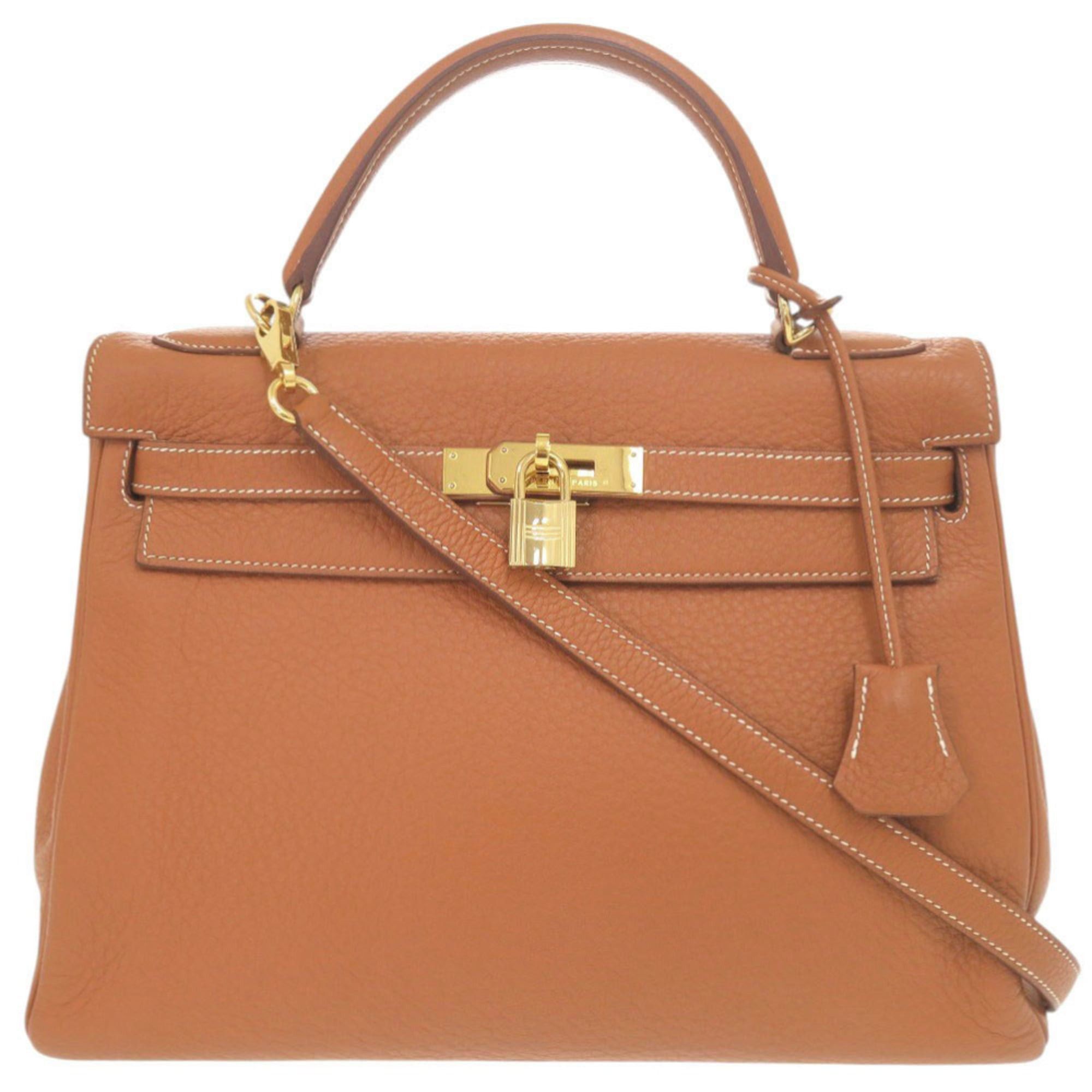 Excellent condition Hermès Kelly 32 inner stitching Fjord Etrusque new gold hardware H stamp (made in 2004) handbag 2005 HERMES