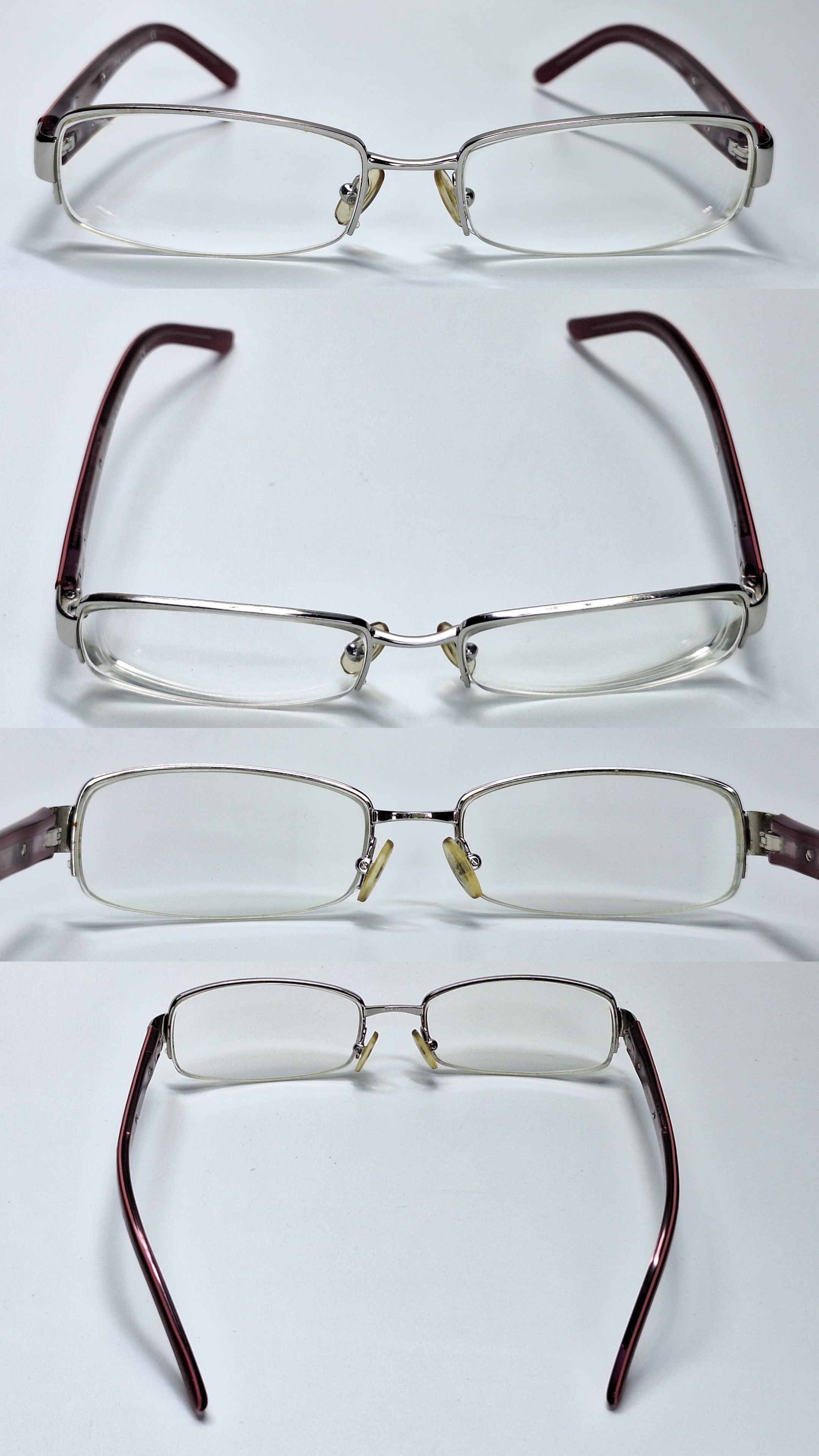 Prada Prada VPR 691 BC-101 Italy Semi-Rimless Vintage Eyeglass Size ONE SIZE - 5 Thumbnail