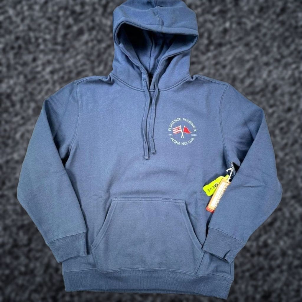 Vintage Florence Florence Marine X Nui Loa Hoodie Slate Blue Organic Cotton Mens Small Surf Outdoors Hoodie Mens Small Slate Blue Size US S / EU 44-46 / 1 - 1 Thumbnail