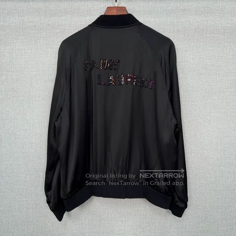 Saint Laurent Paris Saint Laurent Paris Rainbow Beaded Logo Baseball Jacket i Size US L / EU 52-54 / 3 - 1 Thumbnail