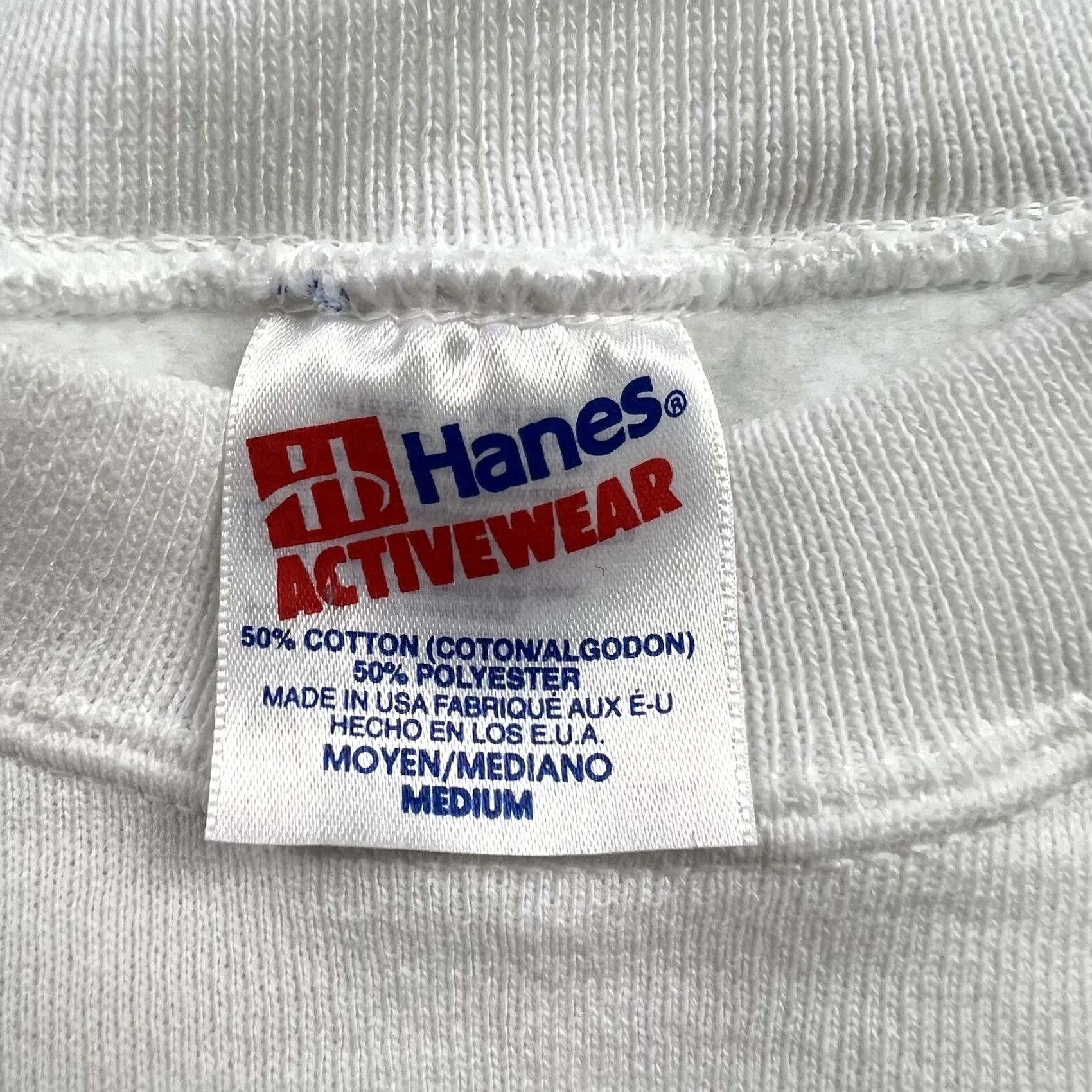 Hanes VINTAGE Hanes Sweatshirt Crewneck Raglan 90s Heart Graphic White M Womens Medium Size M / US 6-8 / IT 42-44 - 2 Thumbnail