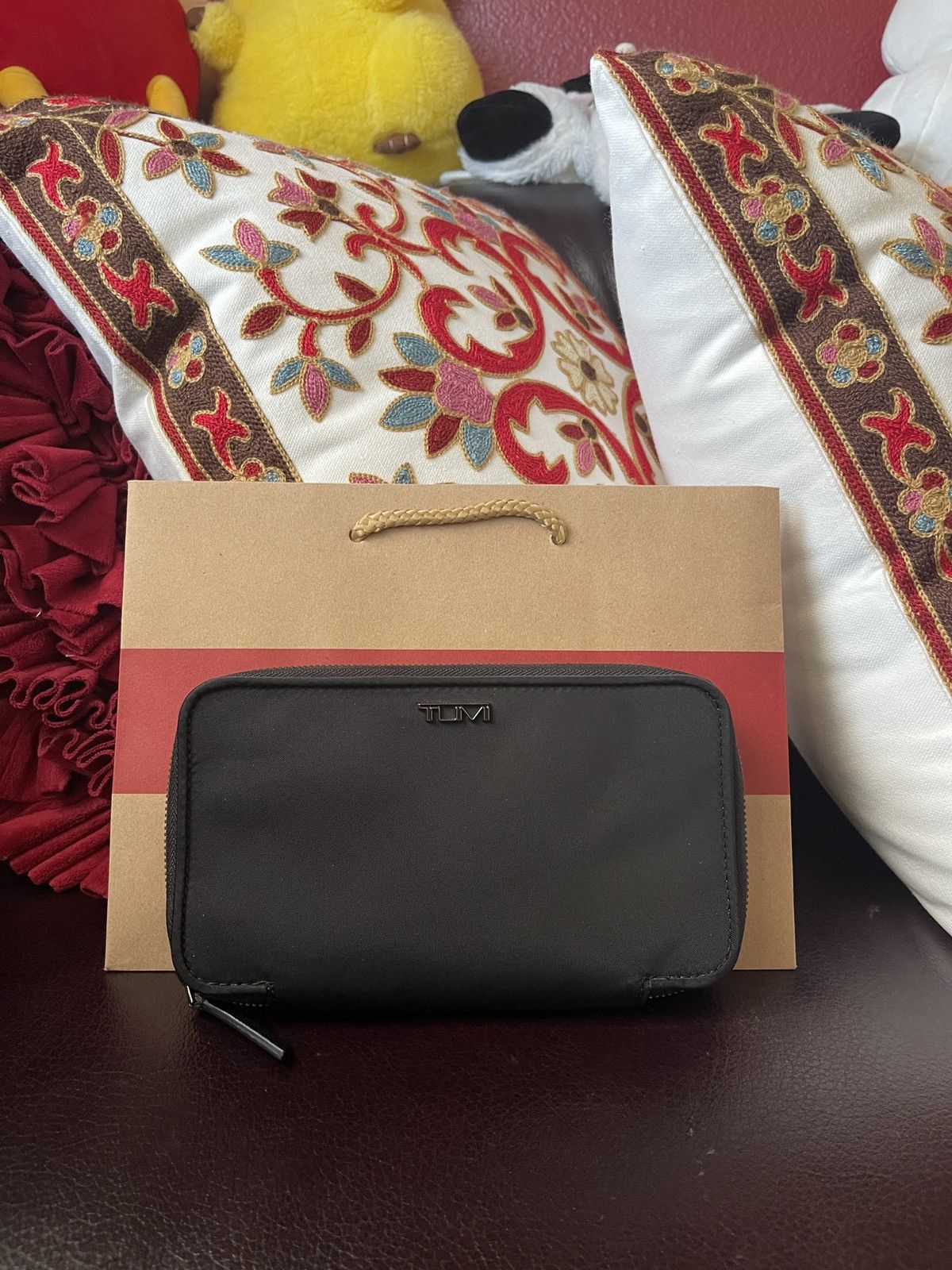 NWT TUMI Voyageur Small Zip Around Organizer Wallet Black