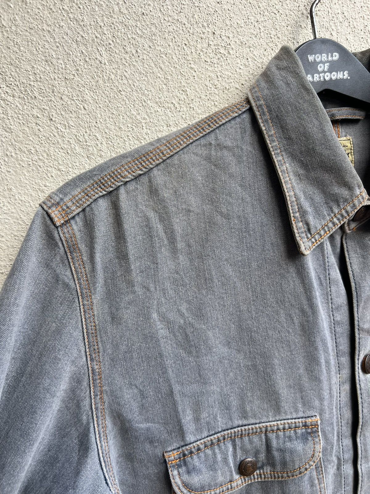 Vintage Vintage 90s Wrangler Blue Bell Muddy Denim Chore Jacket Size US M / EU 48-50 / 2 - 8 Thumbnail