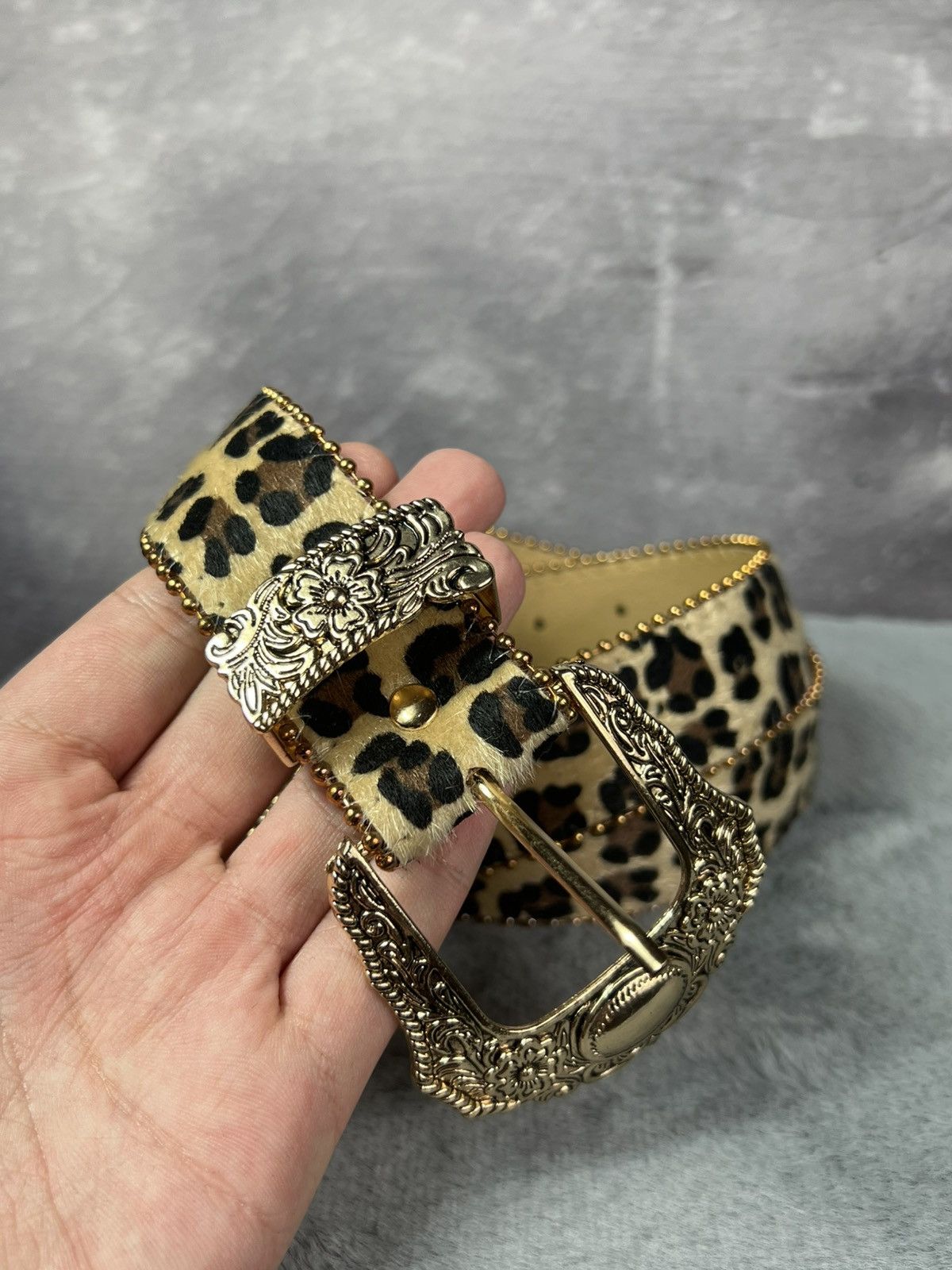 Other Leopard Glamor Belt Pained Engraved Plaque Y2K Size ONE SIZE - 10 Thumbnail