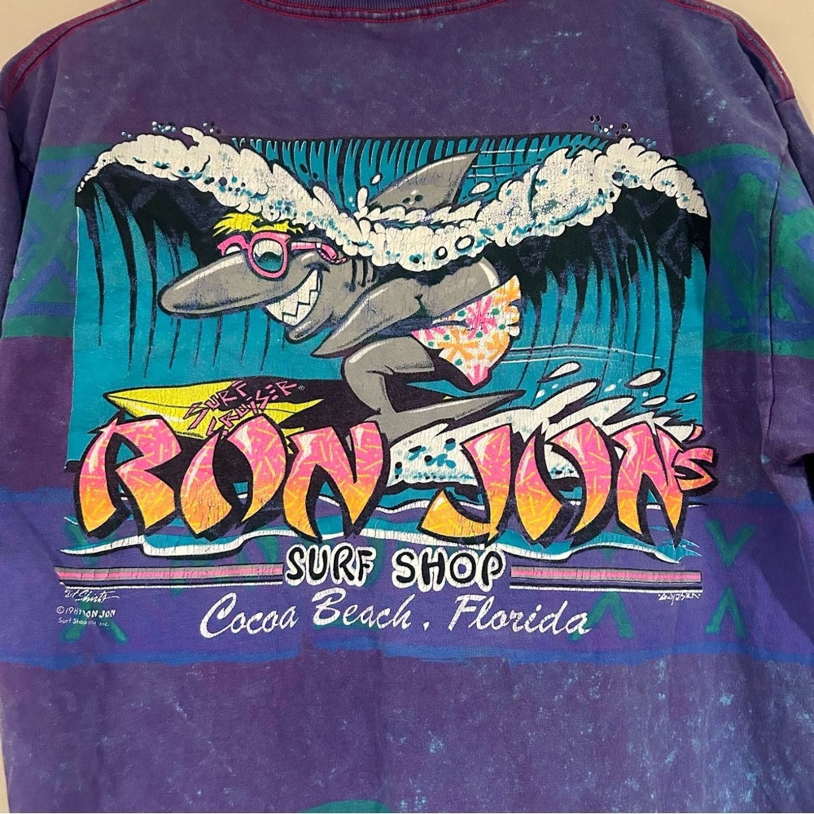 Ron Jon Surf Shop Vintage 1989 Ron Jon Surf Shop AOP Shirt Size US L / EU 52-54 / 3 - 3 Thumbnail