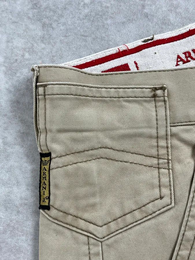 Armani 2000s Armani Beige Cozy Flared Pants Size US 32 / EU 48 - 9 Thumbnail