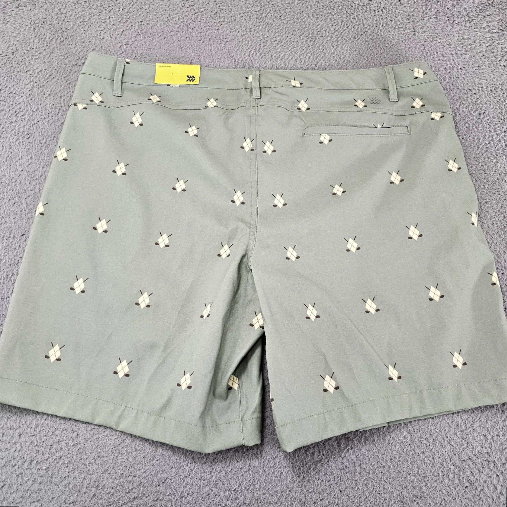 Vintage VINTAGE: No — All In Motion Shorts Mens Size 40 Green Golf Club Print Performance Tech Chinos Size US 40 / EU 56 - 7 Thumbnail