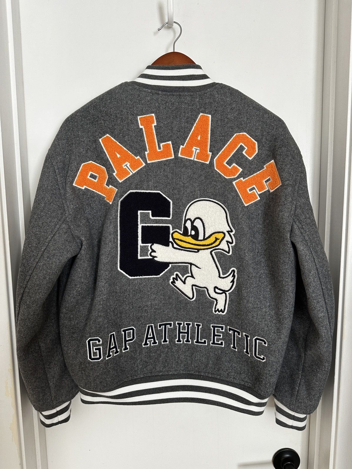Gap × Palace Palace x Gap Varsity Jacket Grey Size US S / EU 44-46 / 1 - 2 Thumbnail