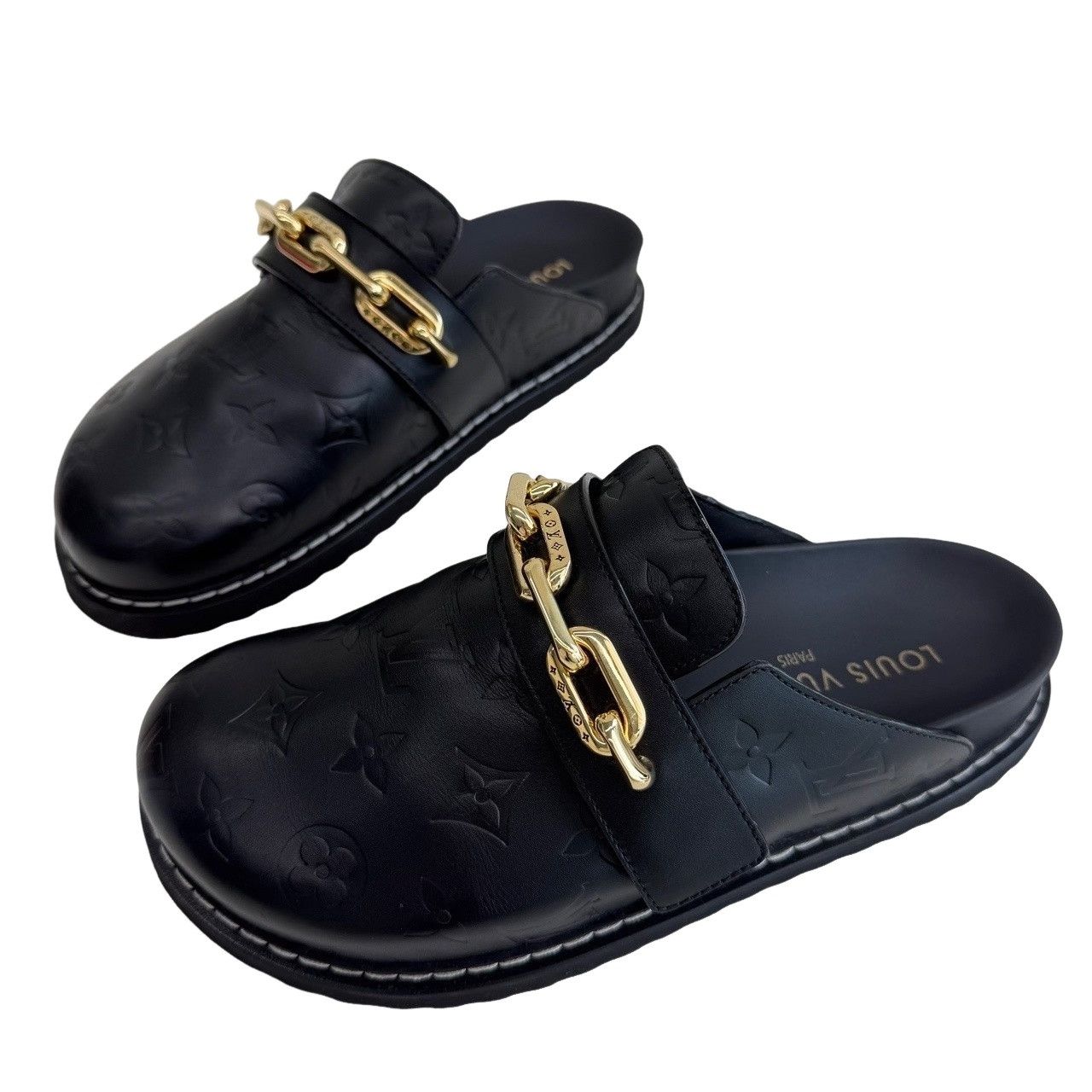Louis Vuitton Louis Vuitton Monogram Leather Mules Size 37 Size US 7 / IT 37 - 1 Thumbnail