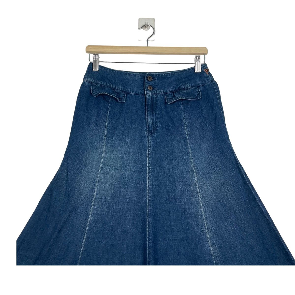 45rpm × Japanese Brand × Kapital 💥45 RPM DENIM TIERED SKIRT JEANS Size 27" / US 4 / IT 40 - 2 Thumbnail