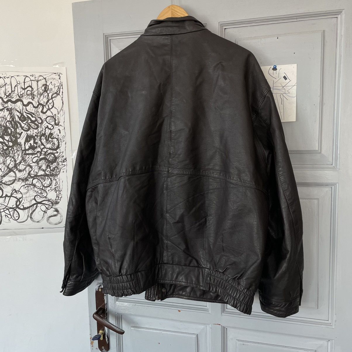 Genuine Leather × Vintage Vintage 90’s Avantgarde leather jacket y2k Size US L / EU 52-54 / 3 - 6 Thumbnail