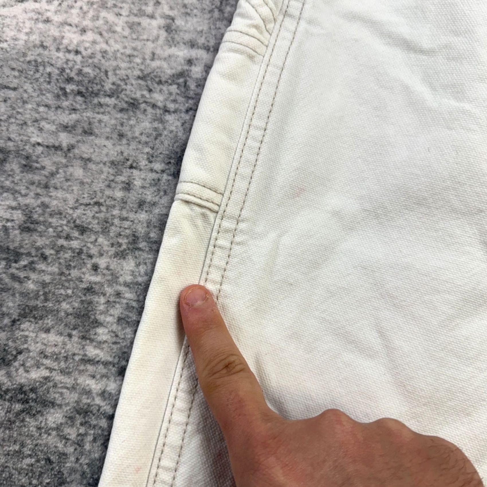 Abercrombie & Fitch Abercrombie & Fitch Jeans Mens 28x30 White Baggy Carpenter Denim Straight 5-Pocket Adult Regular Mens Size US 28 / EU 44 - 5 Thumbnail