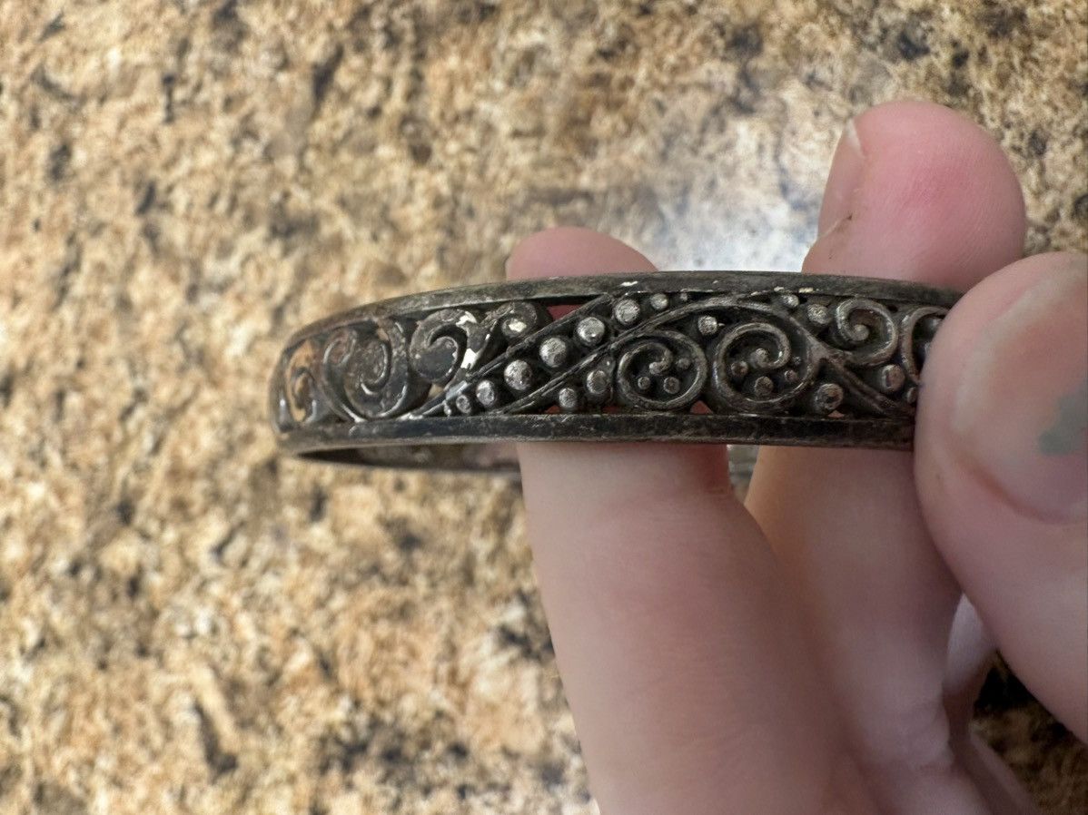 Brighton Brighton Silver Tone Scroll Engraved Bangle Bracelet Vintage Size ONE SIZE - 5 Thumbnail
